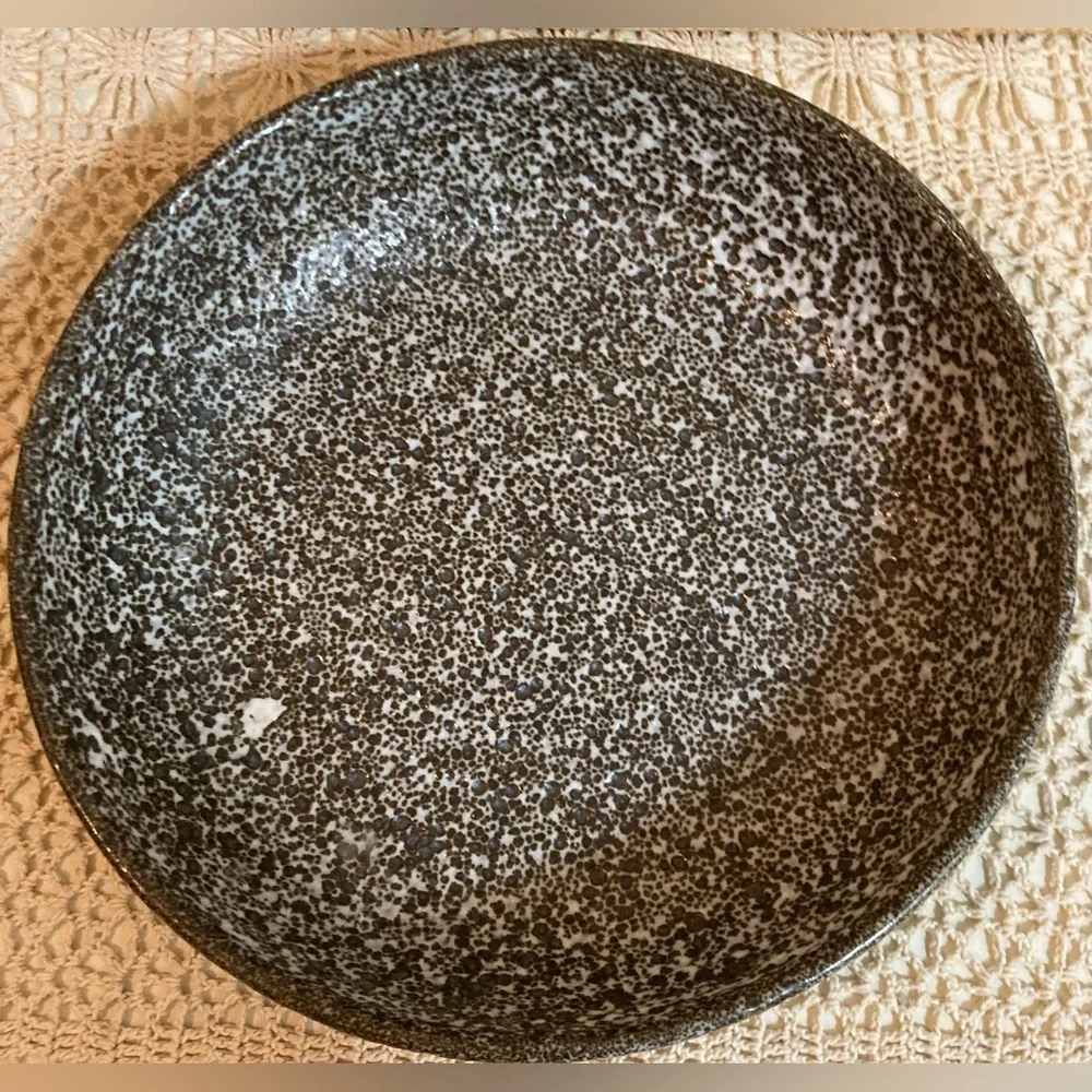 Pigeon Forge Crater Speckled Brown Bowl 1972 Signed D. Ferguson